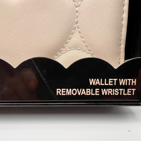 Betsey Johnson Heart-Quilted Cream Wristlet - Picture 2 of 3